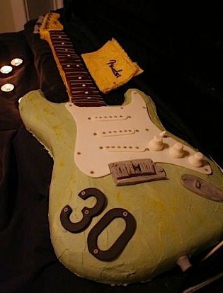 guitar cake fender guitar 30th birthday how to work with fondant