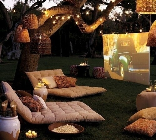 diy outdoor movie theater solution backyard ideas