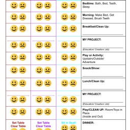 Printable summer schedule for kids chore chart